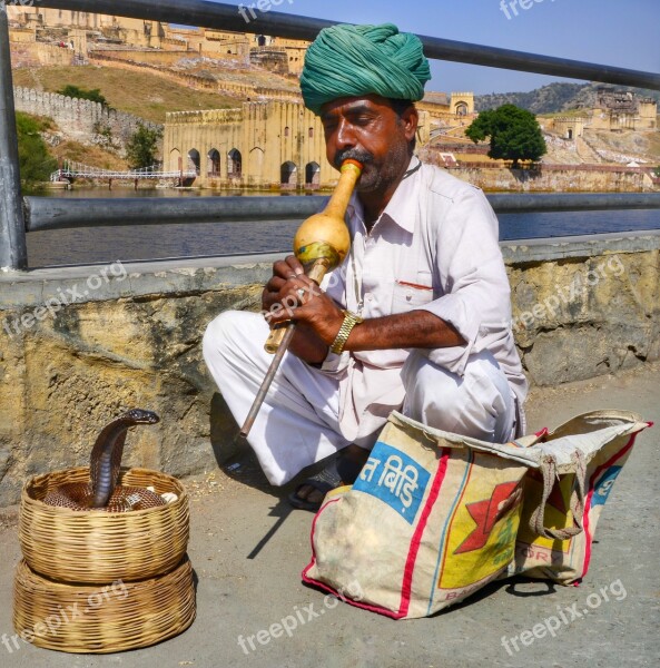 Snake Charmer Amber Fort Amer Pungi