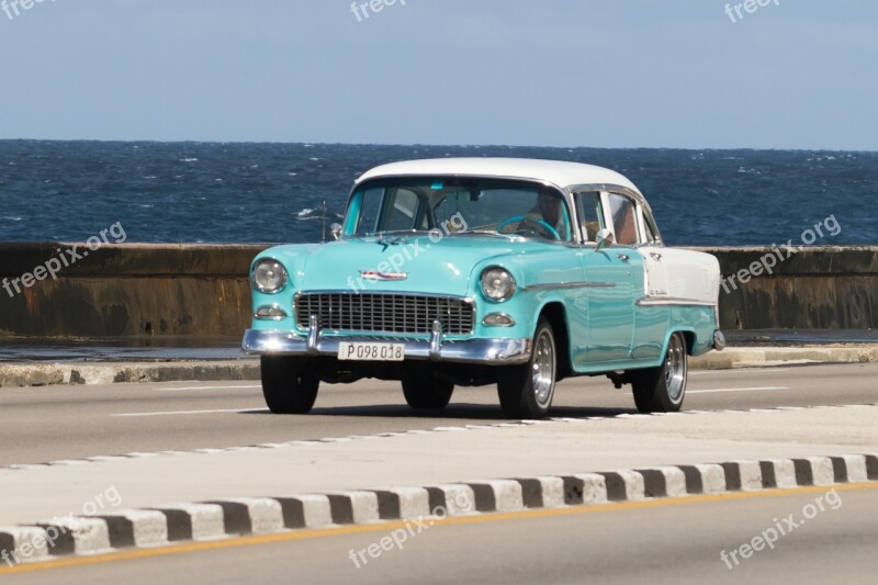 Cuba Habana Malecòn Car Classic