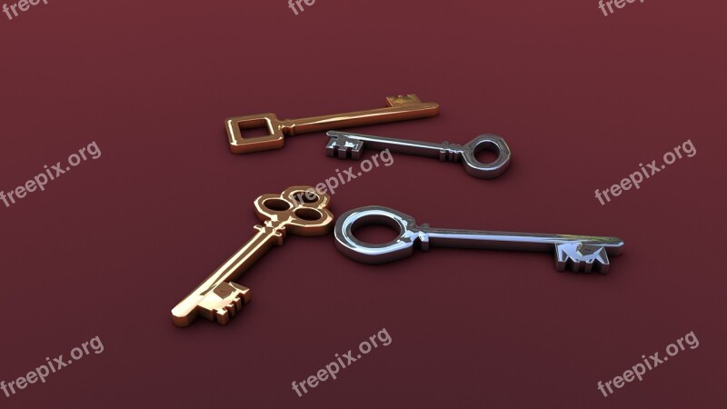 Lock Key Unlock Security Steel