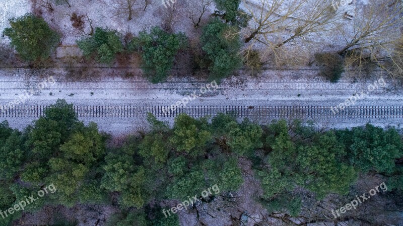 Train Rails Nature Landscape Tree