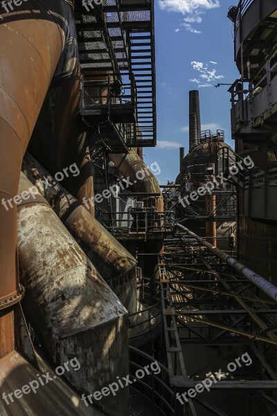 Industry Steel Pollution Machine Old