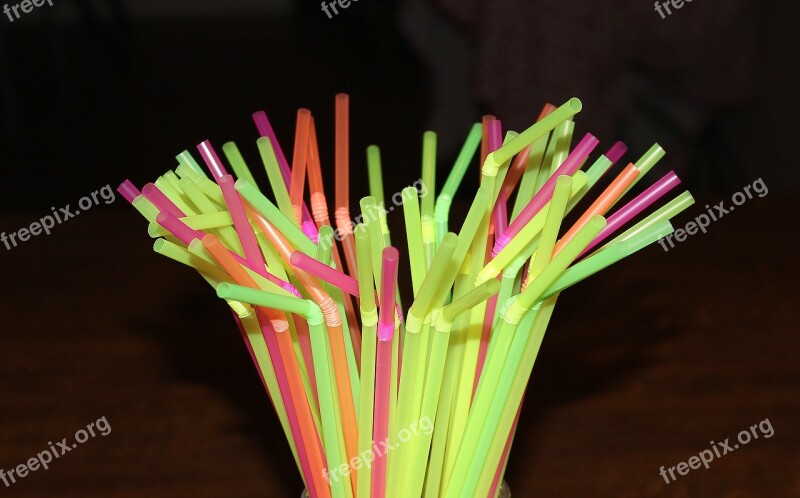 Tube Straws Drink Drinks Colors