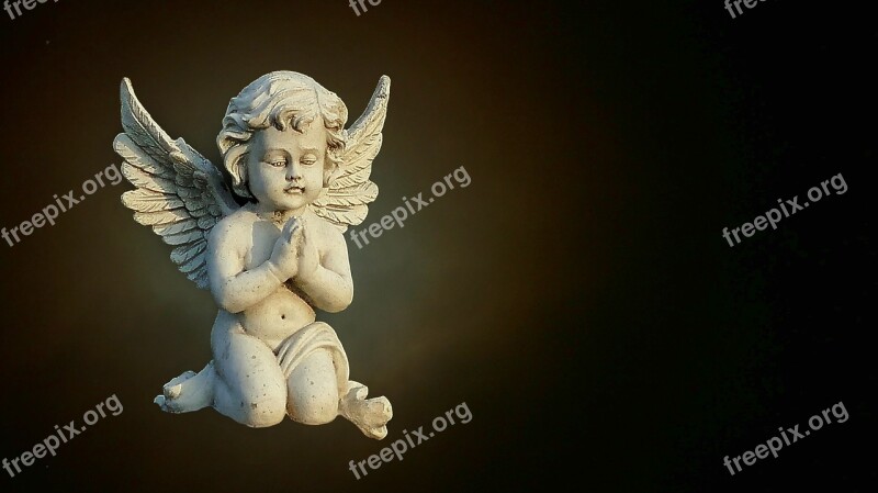 Art Sculpture Stone Figure Angel Mourning