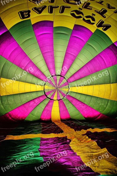 Balloon Hot Air Inflating Bright Colours