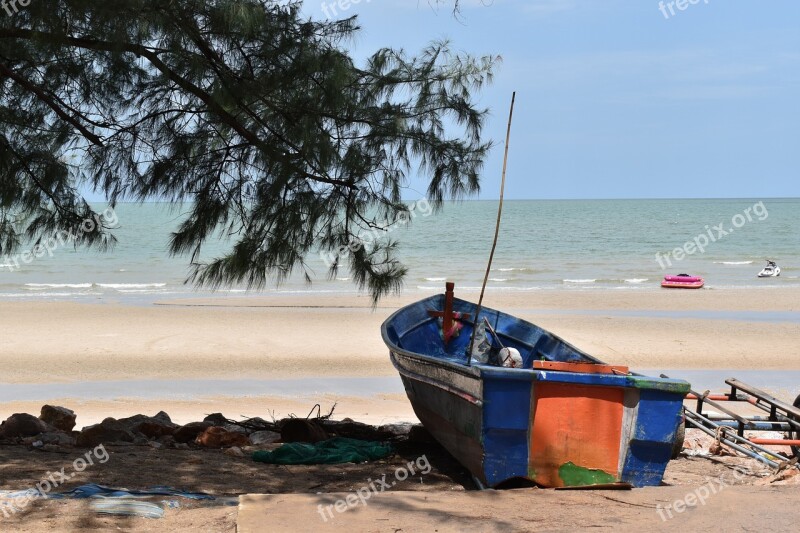 Ship Sea Azure Sea View Thailand