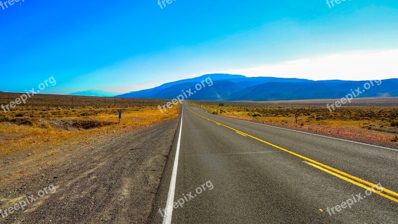 Highway Asphalt Nature Empty Travel