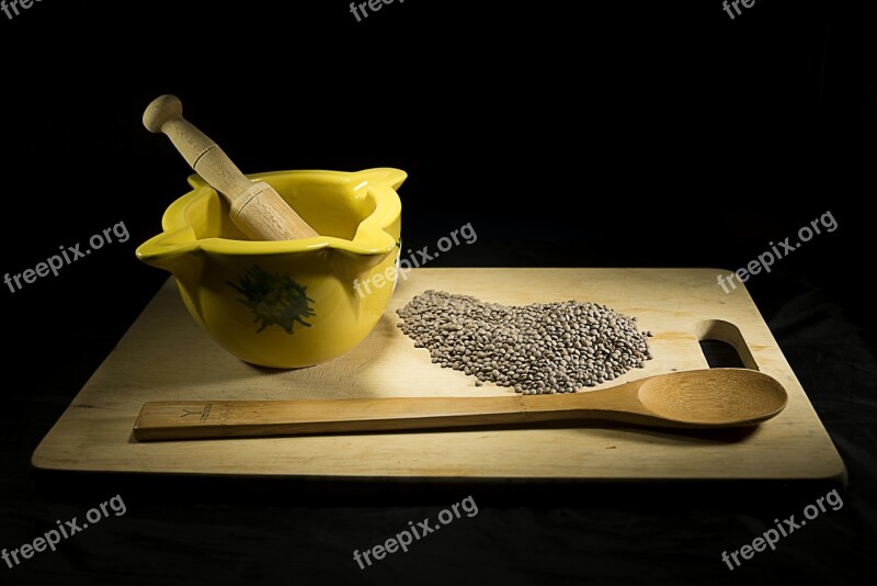 Wood Food Still Life Lentils Rustic