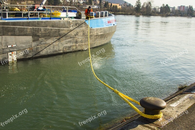 Motor Tanker Frachtschiff Create Moored Rhine