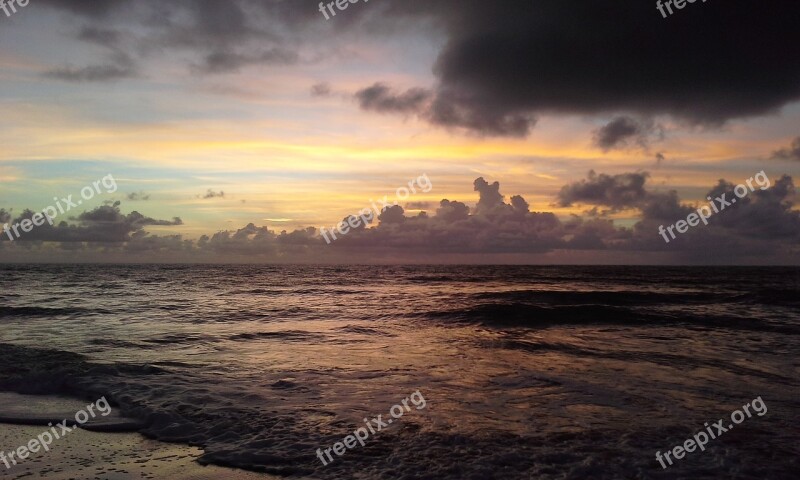 Sunset Body Of Water Widescreen Mar Sky