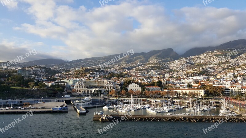 Funchal Madeira Portugal Panorama Port