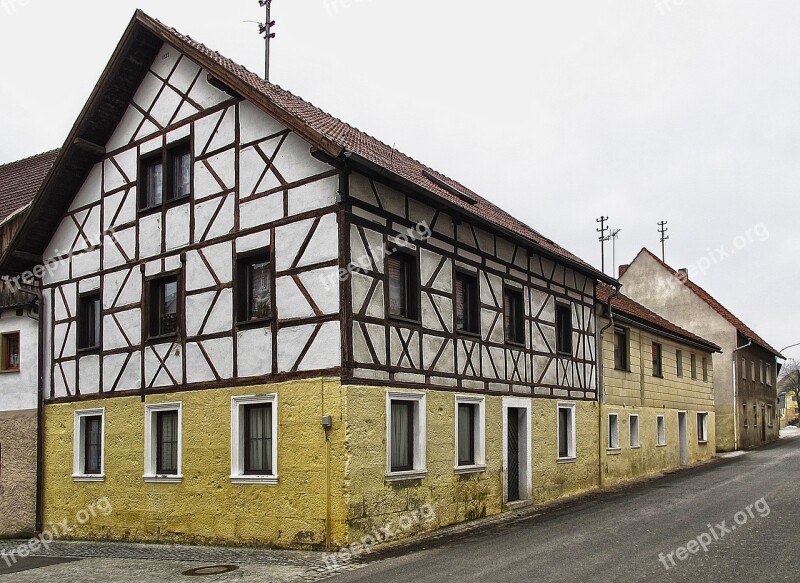 Historic Center Fachwerkhaus Farmhouse Building Roof