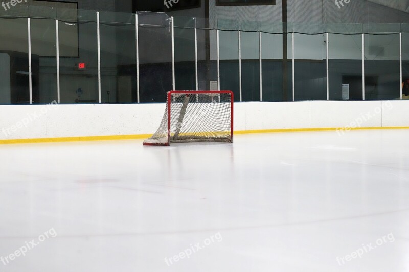 Indoors Empty Hockey Rink Arena