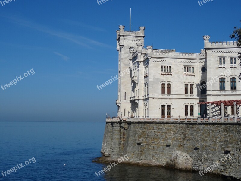 Architecture Travel Trieste Castle Miramare