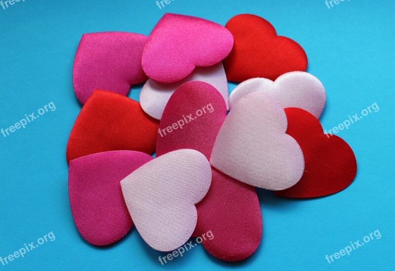 Heart Hearts Textile Love Valentine's Day