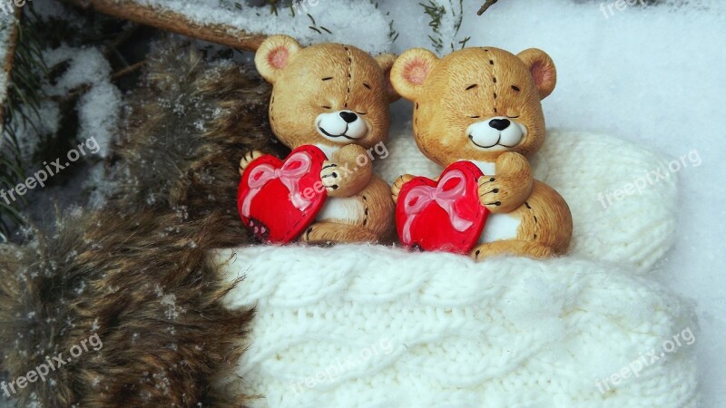 Toy Bears Winter Snow Gloves