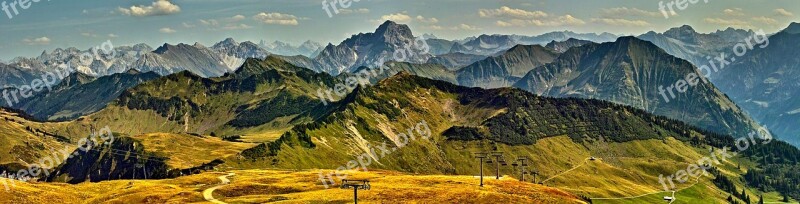 Nature Panorama Panoramic Image Landscape Mountain