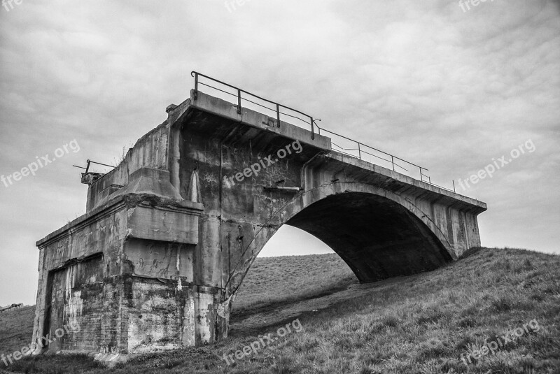 Architecture Horizontal Bridge Lapsed Industrial Monument