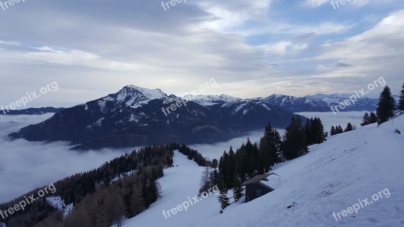 Snow Mountain Panorama Of Winter Some People Don't