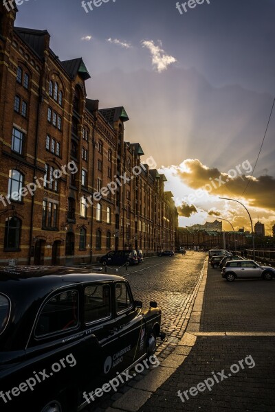 Hamburg Oldtimer British Speicherstadt Elbe Philharmonic Hall