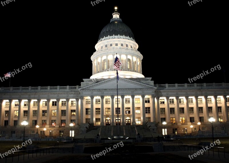 Architecture Administration Travel Illuminated Capitol