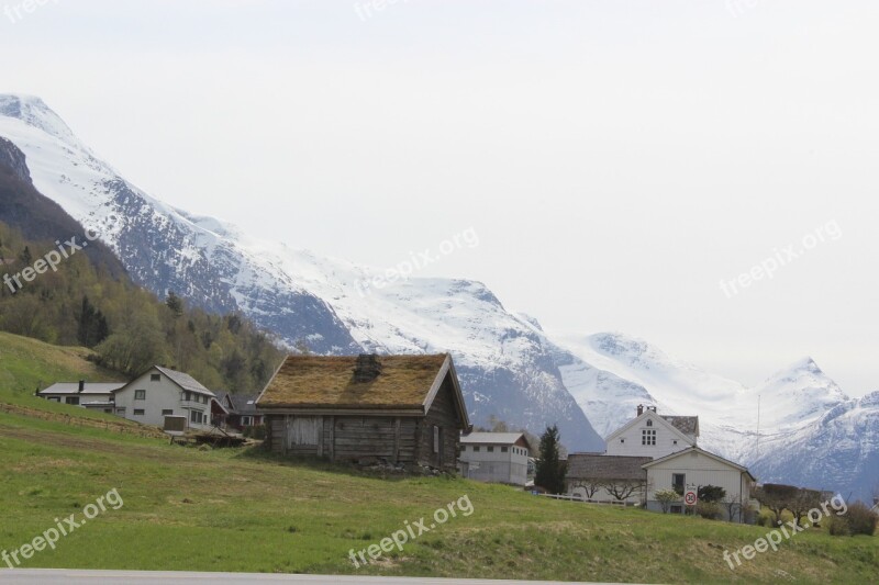 Mountain Snow Nature Mountain Peak Panoramic