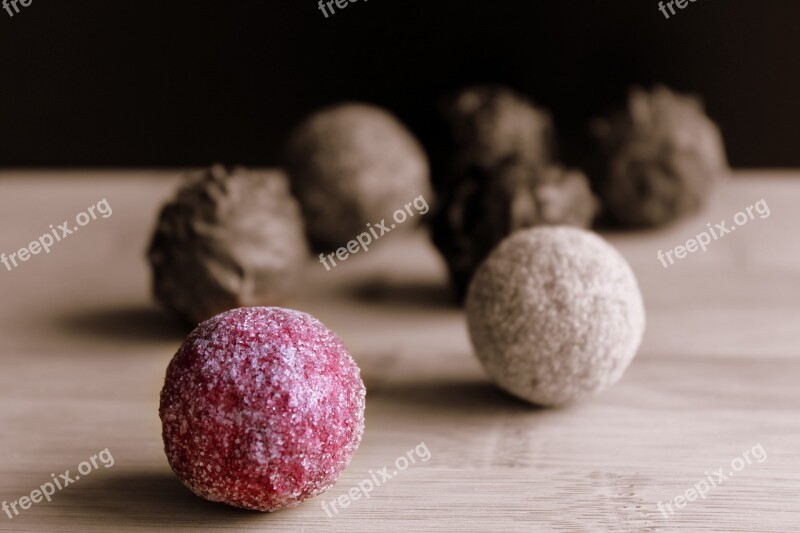 Truffle Chocolates Eat Close Up Still Life