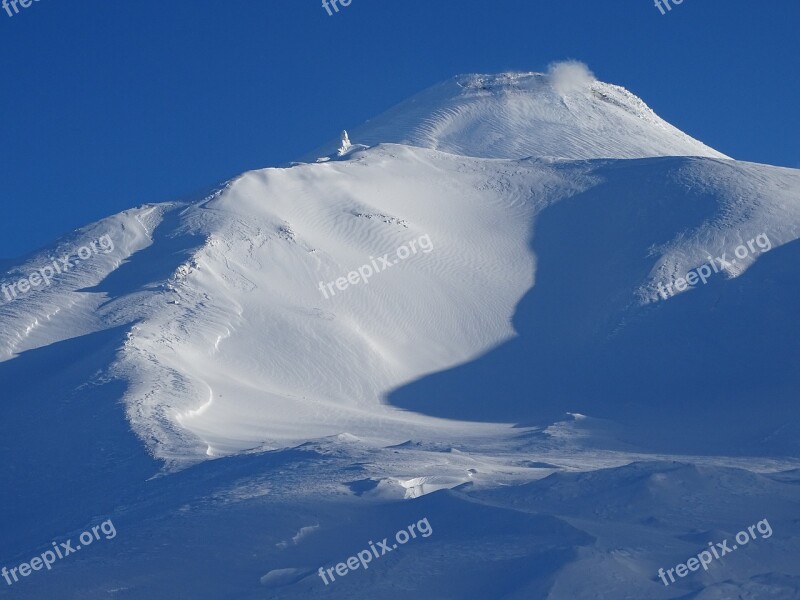 Snow Winter Frost Coldly Mountains