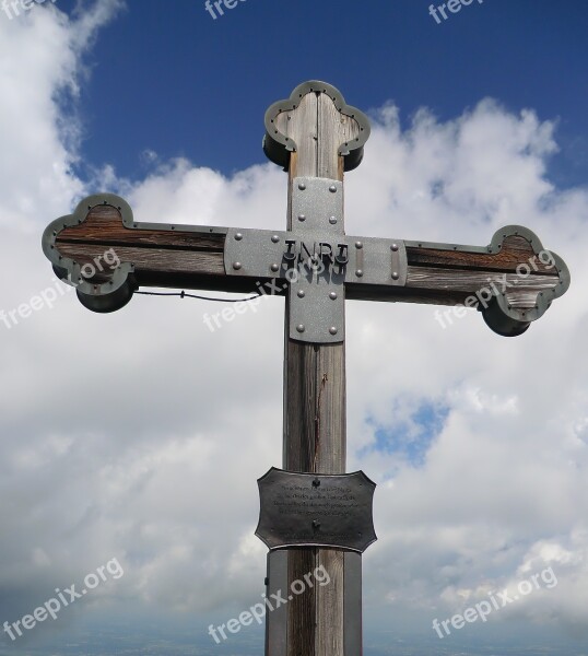 Christian Cross Mountain Germany Wendelstein Mountains