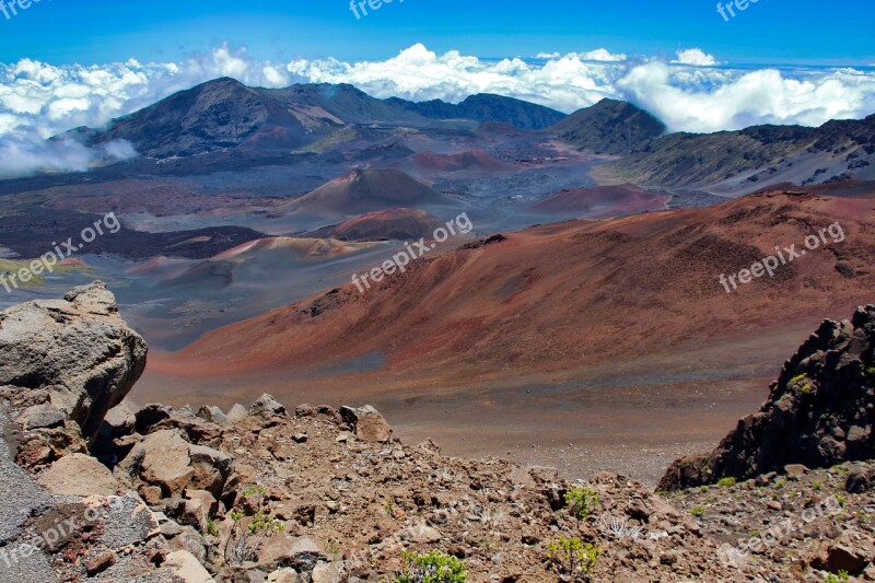 Haleakala Crater Maui Hawaii Mountain