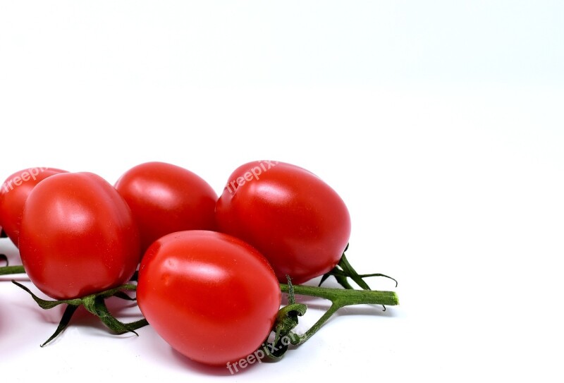 Tomatoes Trusses Red Vegetables Food