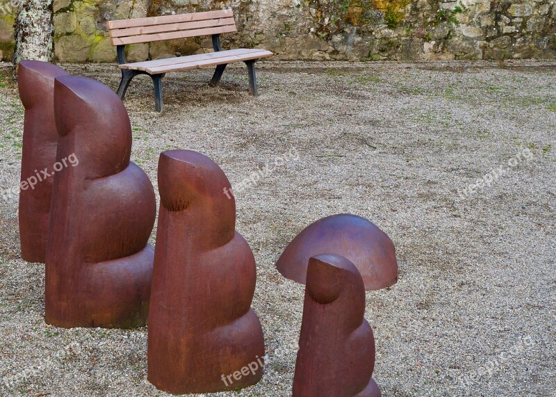 Park Finger Hand Sculpture Park Bench