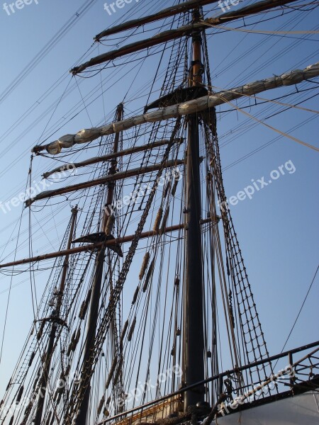 Sailing Boat Ship Sail Ship Mast Dew