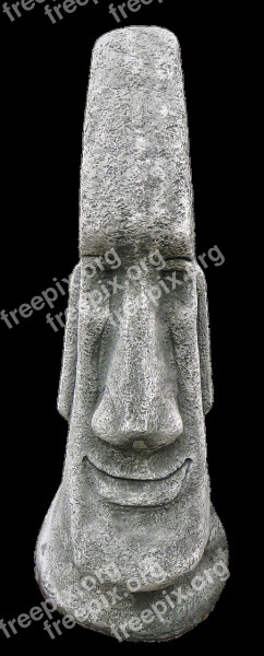 Face Head Ceramic Statue Steinkopf