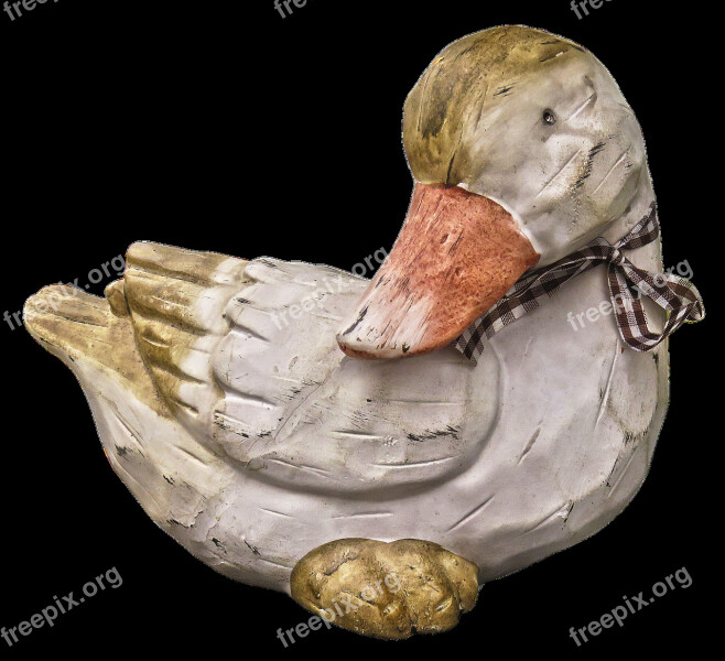 Duck Figure Ceramic Animal Figure Garden Figurines