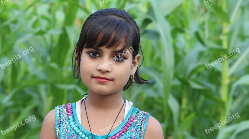 Nature Summer Beautiful Outdoors Indian Child