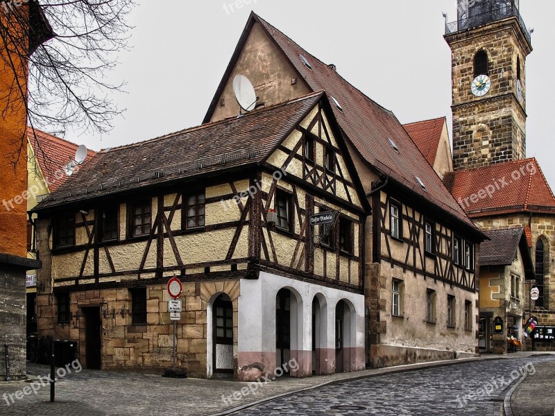 Historic Center Fachwerkhaus Historically Building Roof