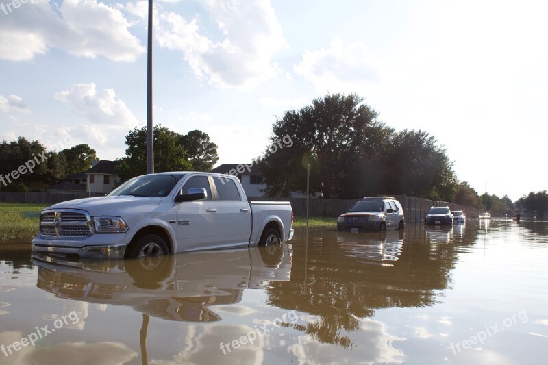 Hurricane Harvey Car Water Flood Harvey