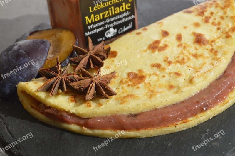 Food Pancake Lübecker Marzipan Marzilade Meal