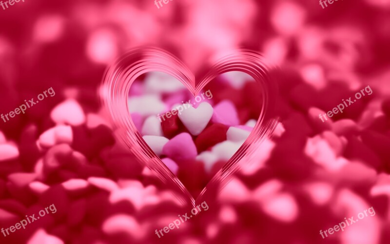 Hearts Valentines Day Background Romantic Card Free Photos