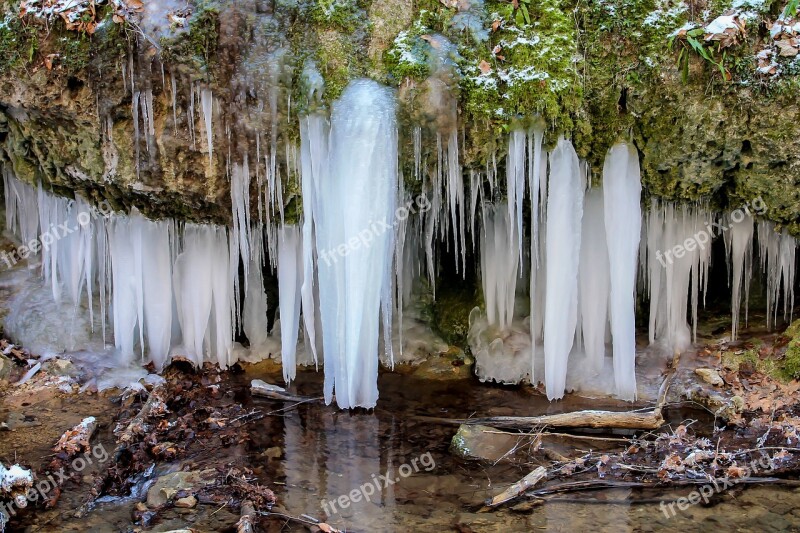 Icicle Body Of Water Nature Stone Cliff