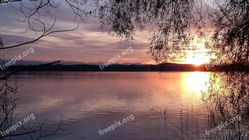 Reflection Dawn Sunset Nature Water