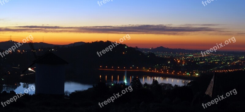 Panoramic Dawn Sunset Body Of Water Panoramic Image