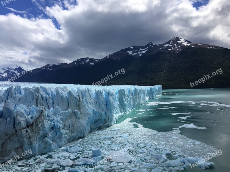 Glacier Ice Nature Argentina Patagonia