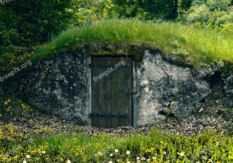 Keller Storage Cellar Wooden Door Storage Natural Cellar