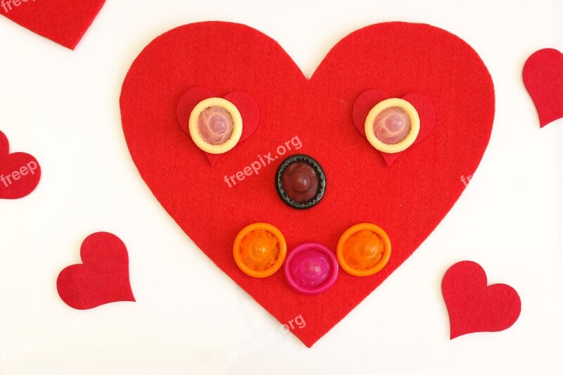 Heart Love Affection Condom Preservativ