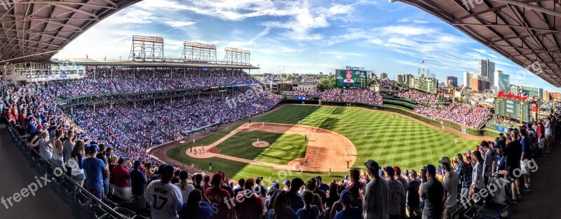 Panoramic Field Horizontal Plane Outdoors Stadium