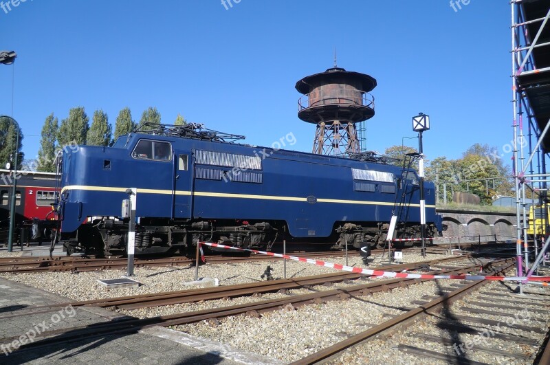 Train Railway Line Railway Museum Utrecht Locomotive