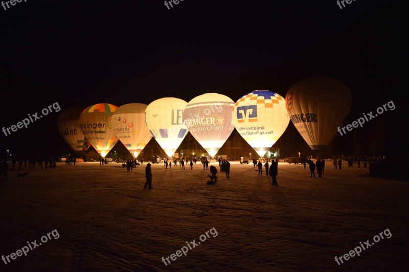 Horizontal Balloon Sky Dusk Light