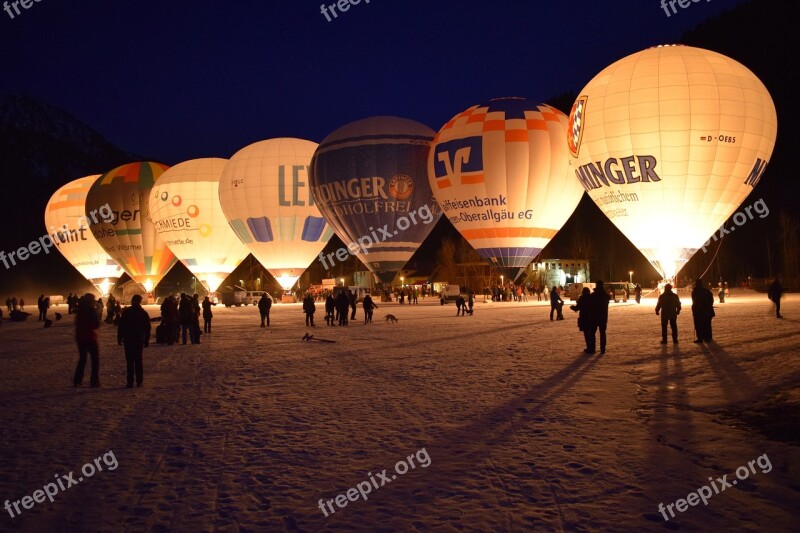 Horizontal Sky Human Balloon Winter