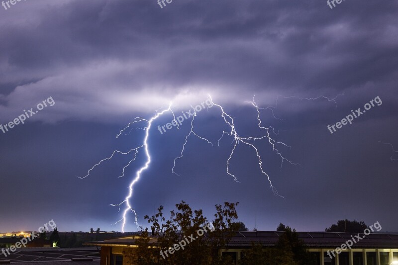 Forward Sky Thunderstorm Flash Nature